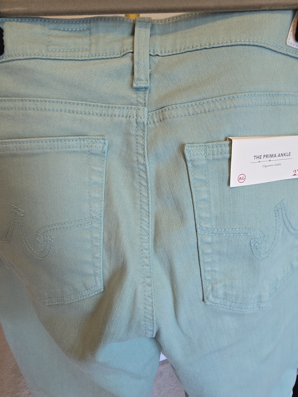 Ag Adriano Goldschmied slim skinny jeans in mint - Picture 5 of 9
